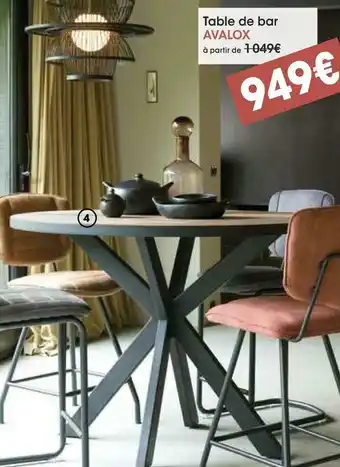 H&H Table de bar avalox offre