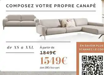 Xooon Composez votre propre canapé offre