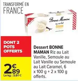 Bonne maman - dessert