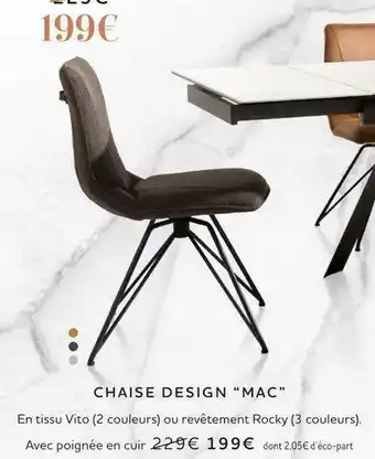 Xooon Chaise design "mac" offre