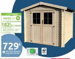 Mr Bricolage Abri bois flandre madriers offre