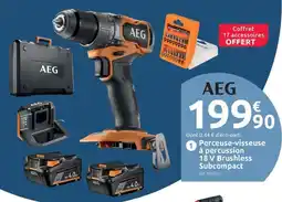 Mr Bricolage Perceuse-visseuse à percussion 18 v brushless subcompact aeg offre