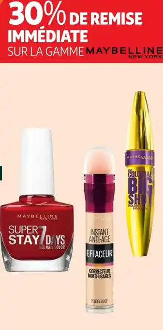 Auchan Maybelline bon plan sur la gamme de la marque maybelline offre