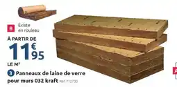 Mr Bricolage Panneaux de laine de verre pour murs 032 kraft offre