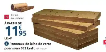 Mr Bricolage Panneaux de laine de verre pour murs 032 kraft offre