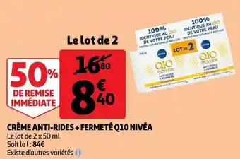 Auchan Nivea crème anti-rides + fermeté q10 offre