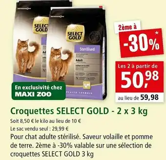 Maxi Zoo Select gold croquettes offre