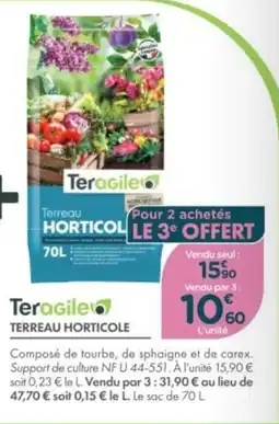 Point Vert Teragile terreau horticole offre