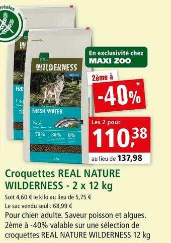 Maxi Zoo Real nature wilderness croquettes offre