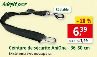 Maxi Zoo Anione ceinture de sécurité offre