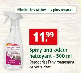 Maxi Zoo Beaphar spray anti-odeur nettoyant offre