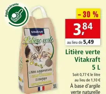 Maxi Zoo Vitakraft litière verte offre
