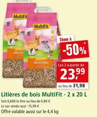 Maxi Zoo Multifit litières de bois offre