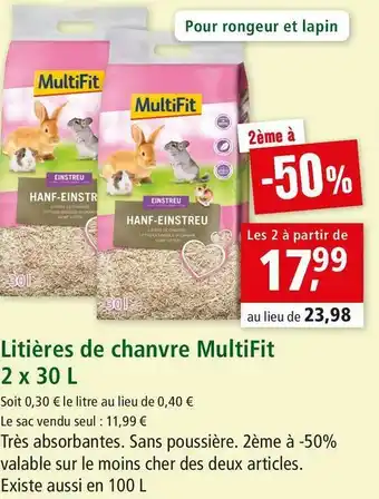 Multifit litières de chanvre