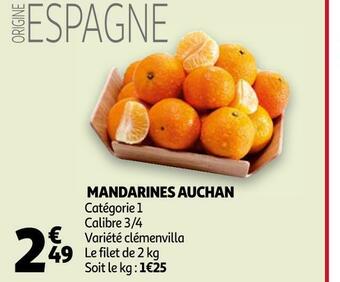 Auchan Auchan mandarines offre