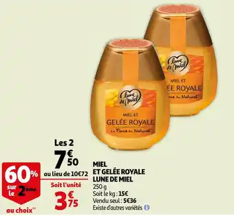 Auchan Lune de miel miel et gelée royale offre