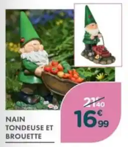 Point Vert Nain tondeuse et brouette offre