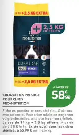 Point Vert Croquettes prestige pour chien pro-nutrition offre