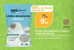 Point Vert Litière absorbante à l'argile verte hamiform offre