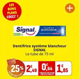 Coccimarket Dentifrice système blancheur signal offre