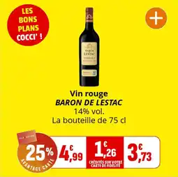 Coccimarket Vin rouge baron de lestac offre