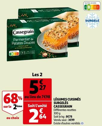 Auchan Cassegrain légumes cuisinés surgelés offre