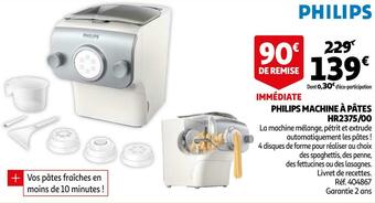 Auchan Philips machine à pâtes hr2375/00 offre