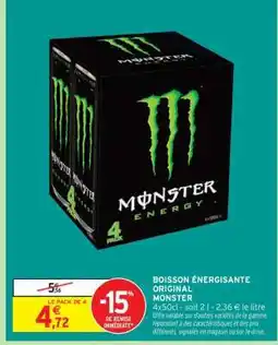Intermarché BOISSON ÉNERGISANTE ORIGINAL MONSTER offre