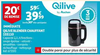 Auchan Qilive blender chauffant 155110 offre