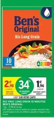 Intermarché Riz Long Grain 10 Minutes Ben's Original offre