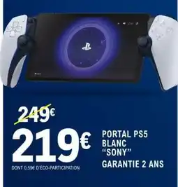E.Leclerc PORTAL PS5 BLANC “SONY” offre