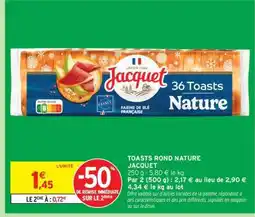 Intermarché TOASTS ROND NATURE JACQUET offre