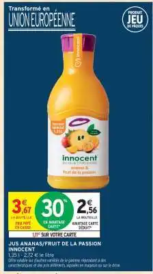 Intermarché JUS ANANAS/FRUIT DE LA PASSION INNOCENT offre