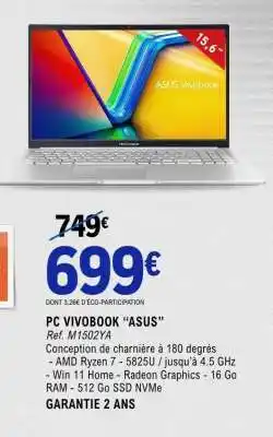 E.Leclerc PC VIVOBOOK “ASUS” offre