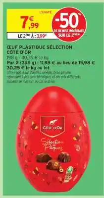 Intermarché ŒUF PLASTIQUE SÉLECTION CÔTE D'OR offre