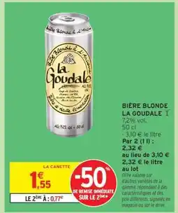 Intermarché BIÈRE BLONDE 'LA GOUDALE' offre