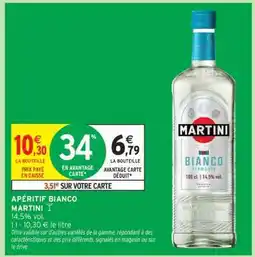 Intermarché Apéritif Bianco Martini offre