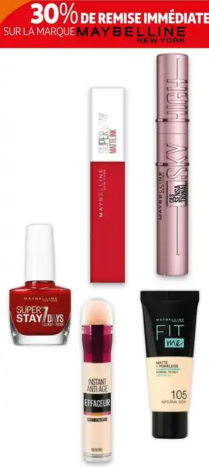 Auchan Maybelline bon plan sur la marque maybelline offre