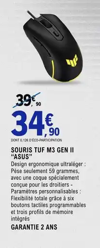 E.Leclerc SOURIS TUF M3 GEN II “ASUS” offre