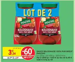Intermarché Sauce Bolognaise 100% Pur Boeuf Panzani offre