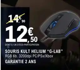 E.Leclerc SOURIS KULT HELIUM “G-LAB” offre