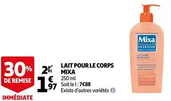 Auchan Mixa lait pour le corps offre
