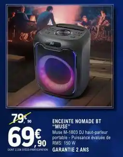 E.Leclerc ENCEINTE NOMADE BT “MUSE” offre