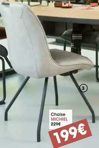 H&H Chaise michiel en tissu pala offre