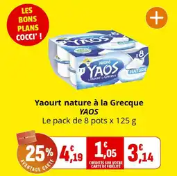 Coccimarket Yaourt nature à la grecque yaos offre