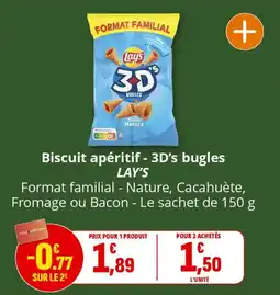 Coccimarket Biscuit apéritif 3d's bugles lay's offre