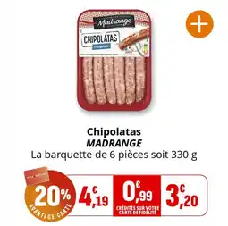 Coccimarket Chipolatas madrange offre