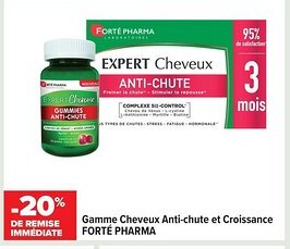 Carrefour FORTÉ PHARMA Gamme Cheveux Anti-chute et Croissance offre