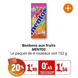 Coccimarket Bonbons aux fruits mentos offre