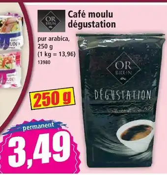 Norma Or brun café moulu dégustation offre